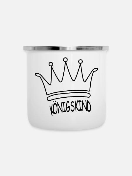 Koenigskind - Emaille-Tasse - Weiß