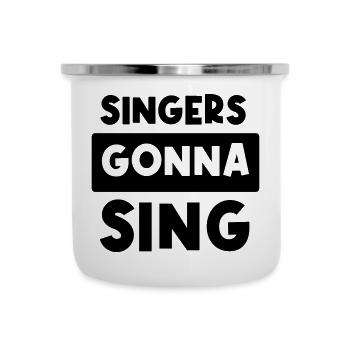 Singers going to sing - Camper Mug - white - Front