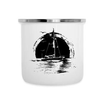 Sailing Drawing - Camper Mug - white - Front