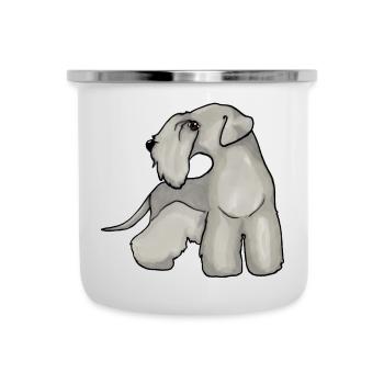 Cesky Terrier - Emaille-Tasse - Weiß - Vorne