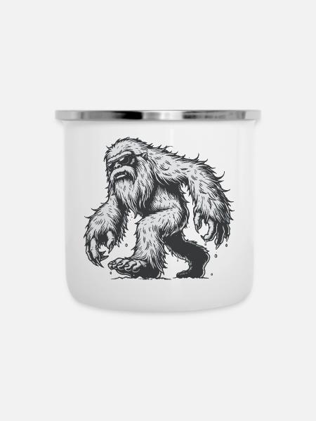 Yeti - Emaille-Tasse - Weiß