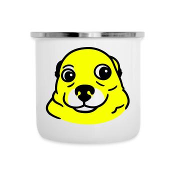 Anxious Dog in Pop Art Style - Camper Mug - white - Front