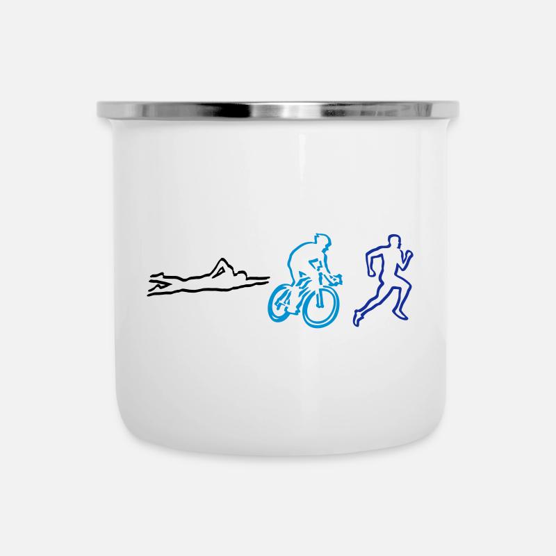 Triathlon - Tasse émaillée - blanc