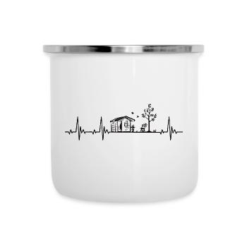 Allotment Leisure Garden Gardener Heartbeat - Camper Mug - white - Front