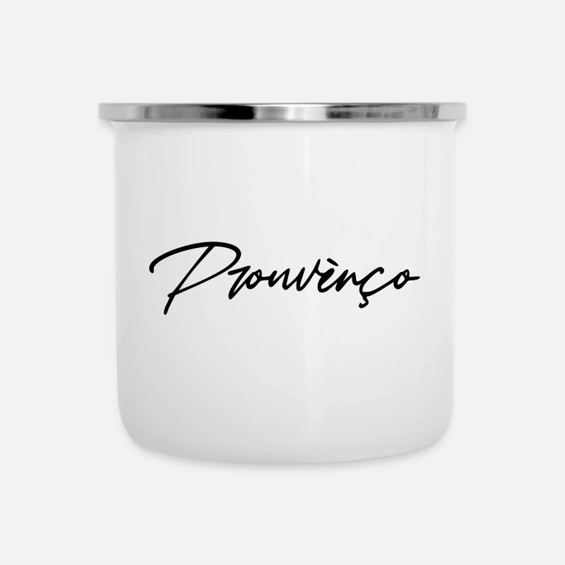 Prouvènço - Emaille-Tasse - Weiß
