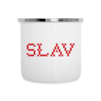 SLAV Slavic Folk Slawisch - Emaille-Tasse - Weiß - Vorne
