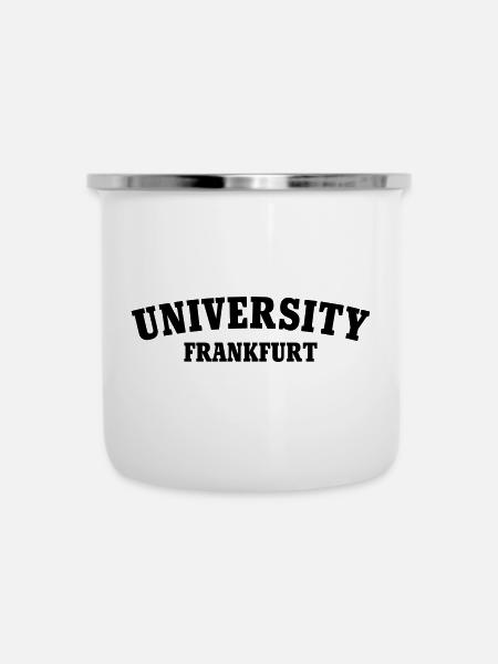 Universität Frankfurt - Emaille-Tasse - Weiß