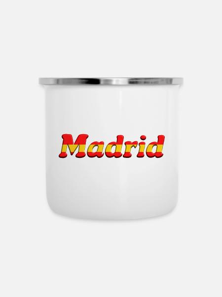 Madrid - Emaille-Tasse - Weiß