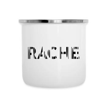 Rache - Emaille-Tasse - Weiß - Vorne