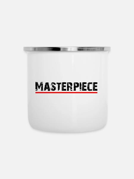 Masterpiece - Emaille-Tasse - Weiß