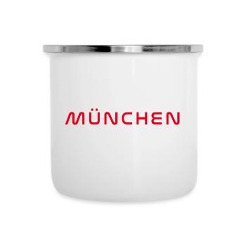 T-Shirt Munich – Joie de vivre bavaroise - Tasse émaillée - blanc - Devant