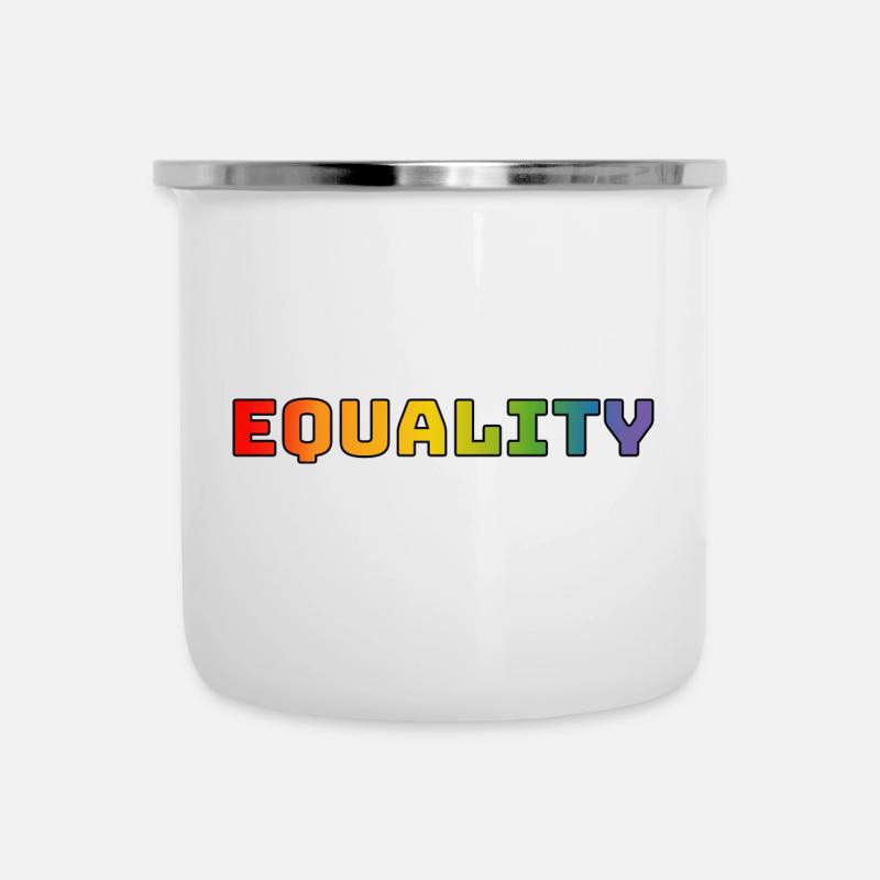Rainbow equality 1 - Camper Mug - white