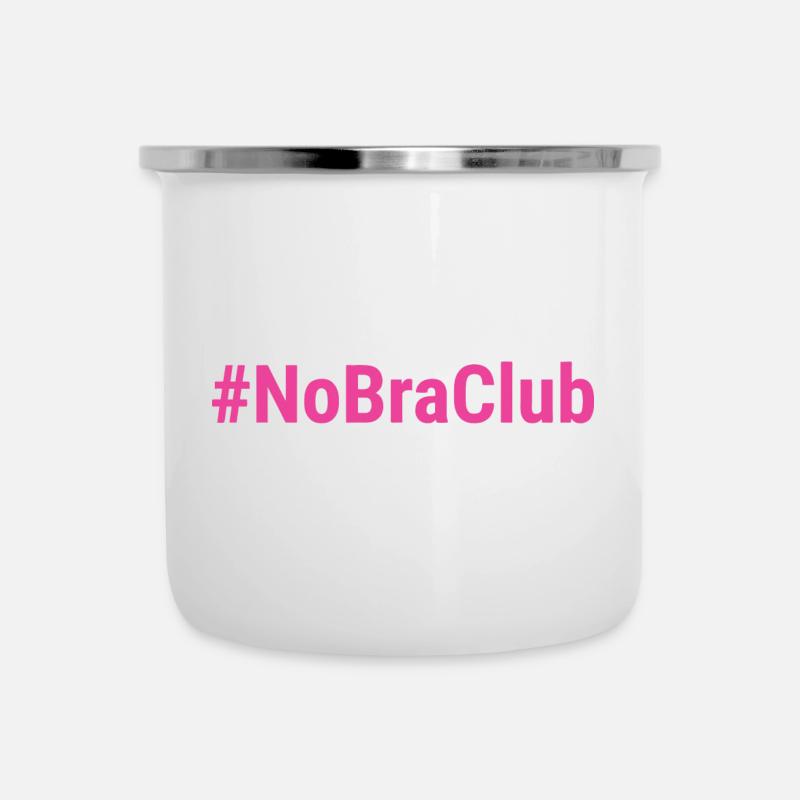 NoBraClub Pink - Camper Mug - white