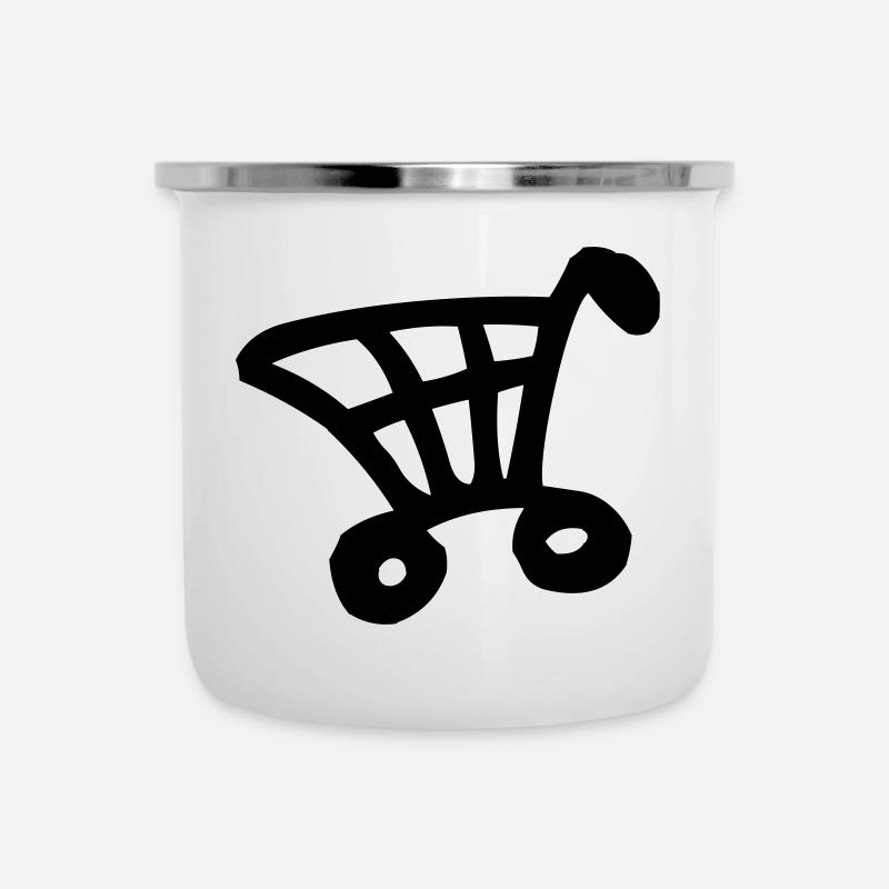 Panier - Tasse émaillée - blanc