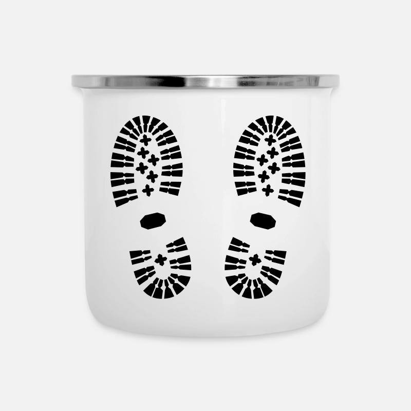 shoe print, hiking - Camper Mug - white
