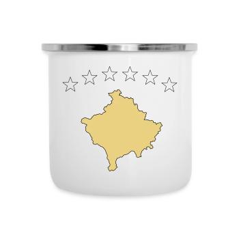 kosovo - Emaille-Tasse - Weiß - Vorne