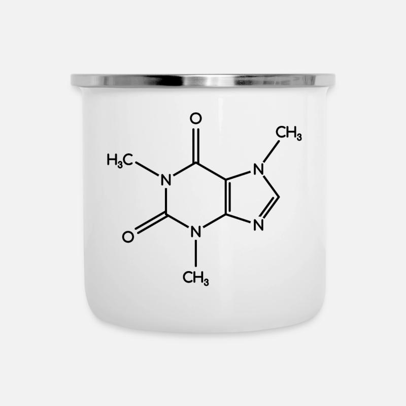 Caffeine Molecule - Structural Formula - Camper Mug - white