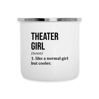Theater - Emaille-Tasse - Weiß - Vorne
