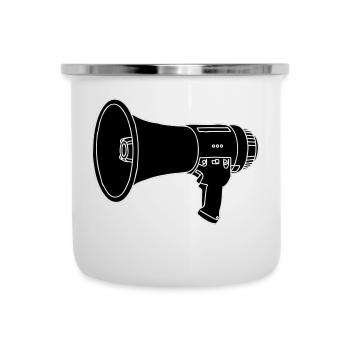Bullhorn / megaphone 2 - Camper Mug - white - Front