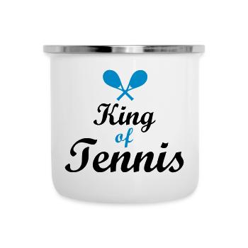 Tennis - Emaille-Tasse - Weiß - Vorne