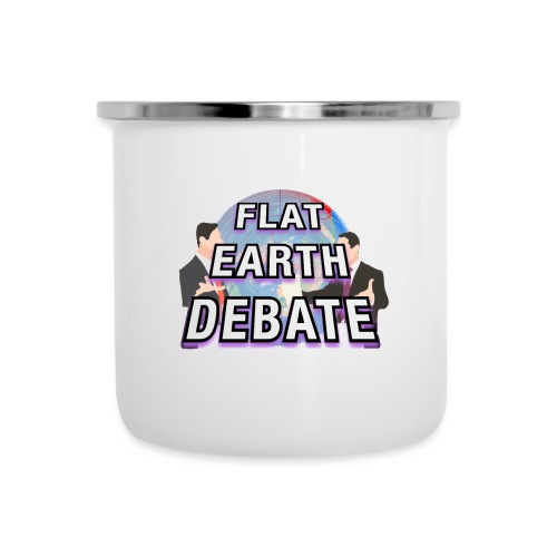 Flat Earth Debate Solid - Camper Mug