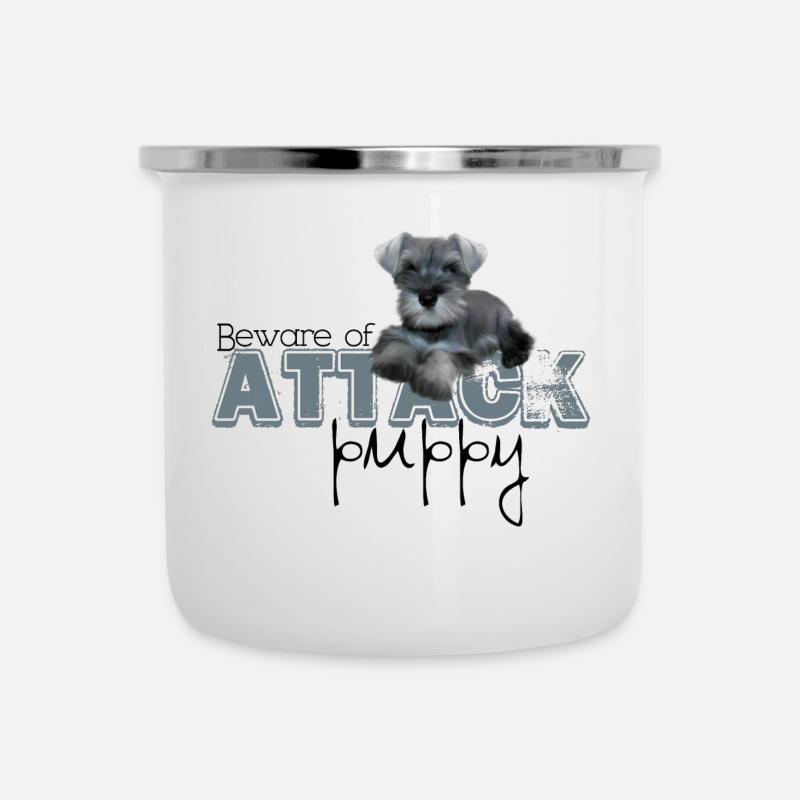 Schnauzer Attack - Camper Mug - white