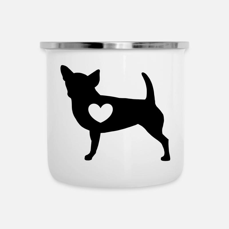 Chihuahua with heart - Camper Mug - white
