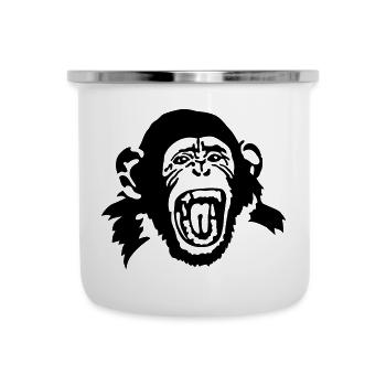 singe - Tasse émaillée - blanc - Devant