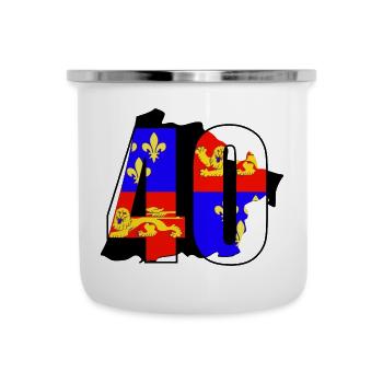Landes - Tasse émaillée - blanc - Devant