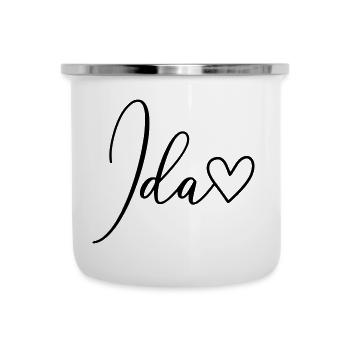 Ida Surname First Name Girl - Camper Mug - white - Front
