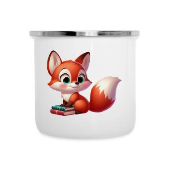 Fuchs 2 - Emaille-Tasse - Weiß - Vorne
