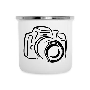 Foto-Reflex - Emaille-Tasse - Weiß - Vorne