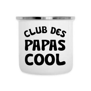 club des papas cool - Tasse émaillée - blanc - Devant