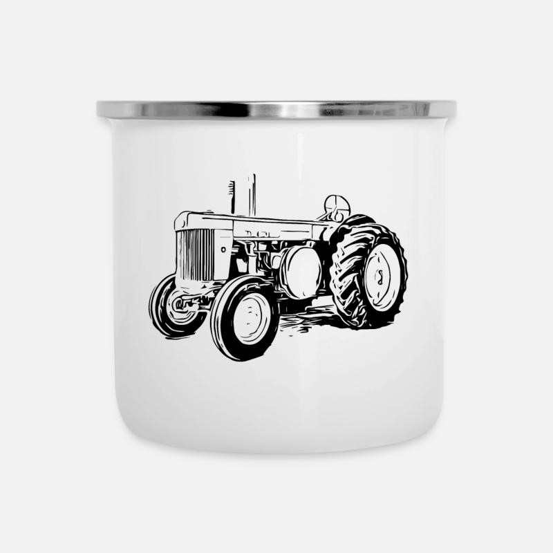 Model R Tractor - Camper Mug - white