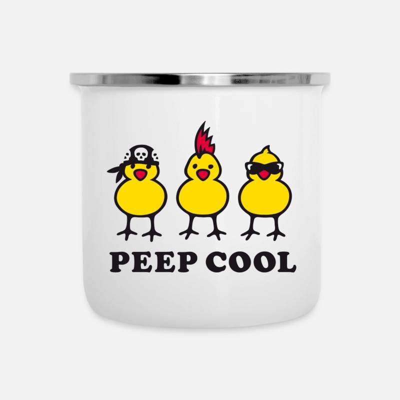peep cool (b) - Camper Mug - white