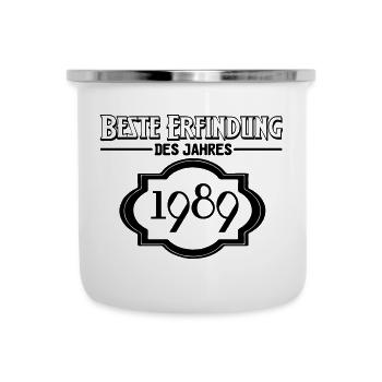 Beste Erfindung des Jahres 1989 Geschenk - Emaille-Tasse - Weiß - Vorne