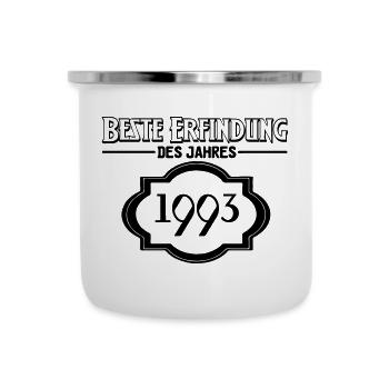 Beste Erfindung des Jahres 1993 Geschenk - Emaille-Tasse - Weiß - Vorne