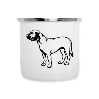 Hannoverscher Schweisshund - Emaille-Tasse - Weiß - Vorne