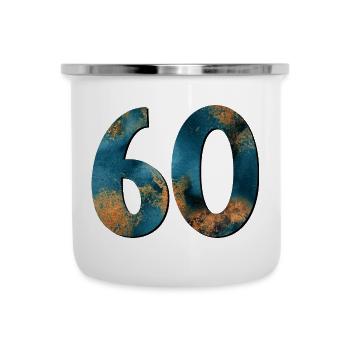 Number 60 - 60th birthday - Camper Mug - white - Front
