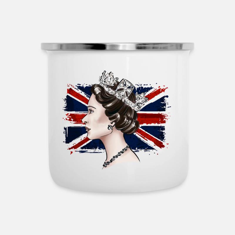 Reine d’Angleterre 1926 - 2022 - Tasse émaillée - blanc