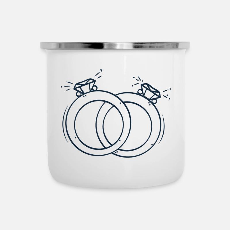 Wedding Rings Alliance - Tasse émaillée - blanc
