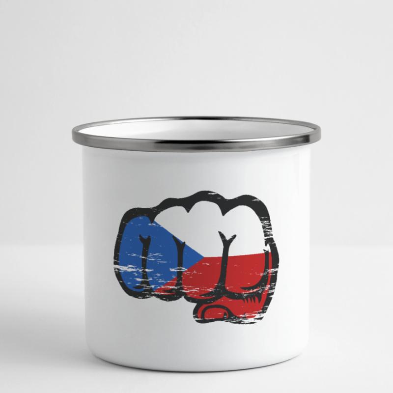 Drapeau de la République tchèque utilisé Tasse émaillée