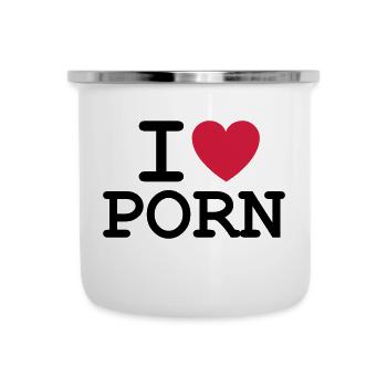I Love Porn - Camper Mug - white - Front
