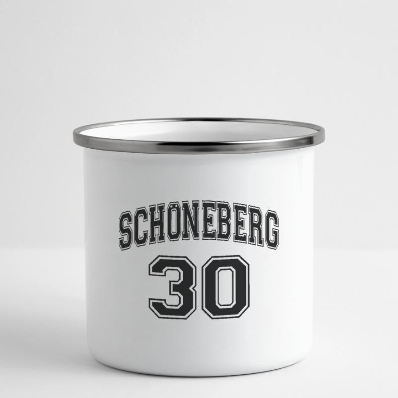 SCHÖNEBERG 30 Nostalgia Design Code postal du quartier de Berlin Tasse émaillée