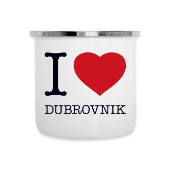 I LOVE DUBROVNIK - Emaille-Tasse - Weiß - Vorne