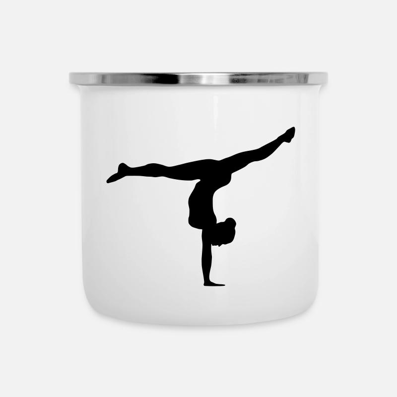 gymnast, gymnastics - Camper Mug - white