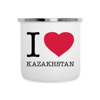 J’AIME LE KAZAKHSTAN Kasachstan - Tasse émaillée - blanc - Devant