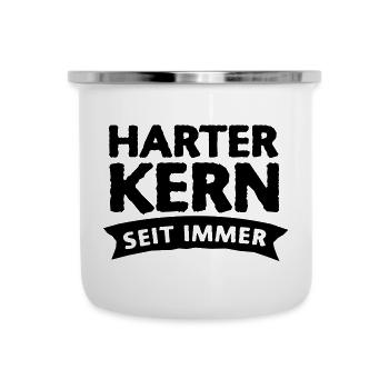 harter kern seit immer 1c - Emaille-Tasse - Weiß - Vorne