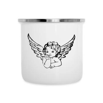 Ange avec des ailes - Tasse émaillée - blanc - Devant