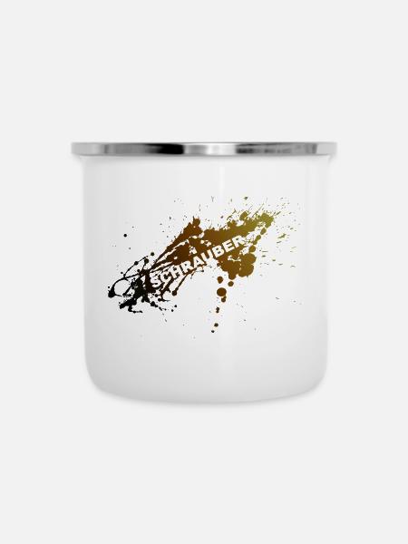 SCHRAUBER - Emaille-Tasse - Weiß